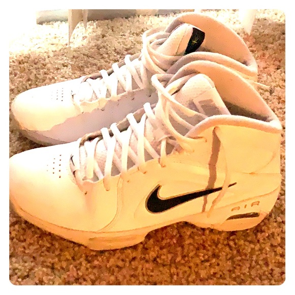white basketball high tops